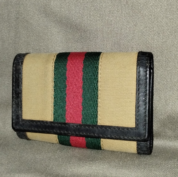 GUCCI KEY HOLDER CARD HOLDER SMALL WALLET ~ AUTHENTIC ~ UNISEX - Picture 5 of 13
